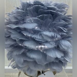 Rachel Zoe Feather BLUE lamp New